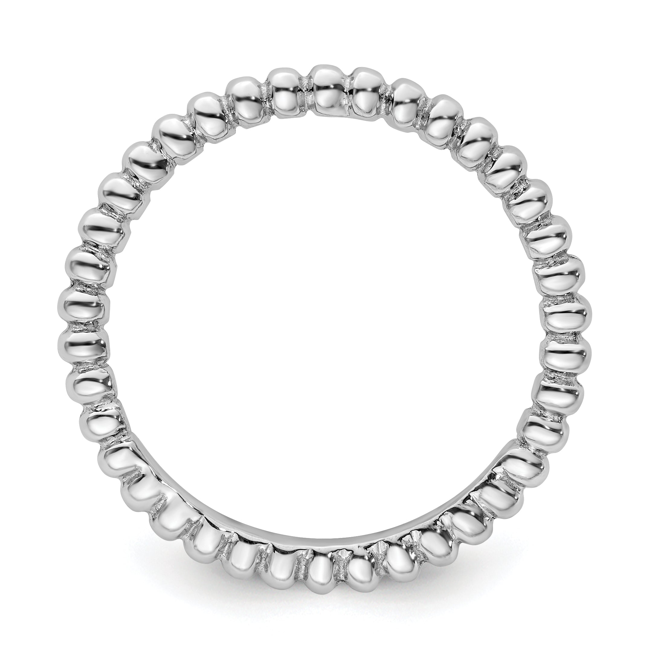 Sterling Silver Stackable Expressions Rhodium Ring Secondary image