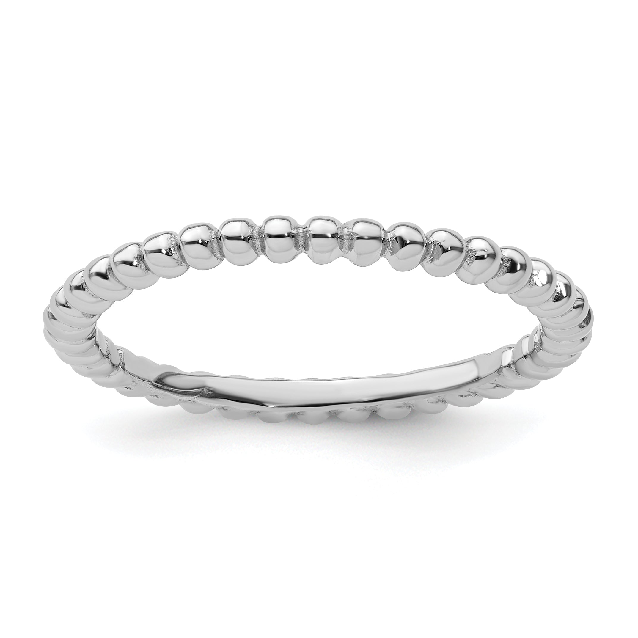 Sterling Silver Stackable Expressions Rhodium Ring Main image