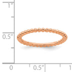 Sterling Silver Stackable Expressions Pink-plated Ring