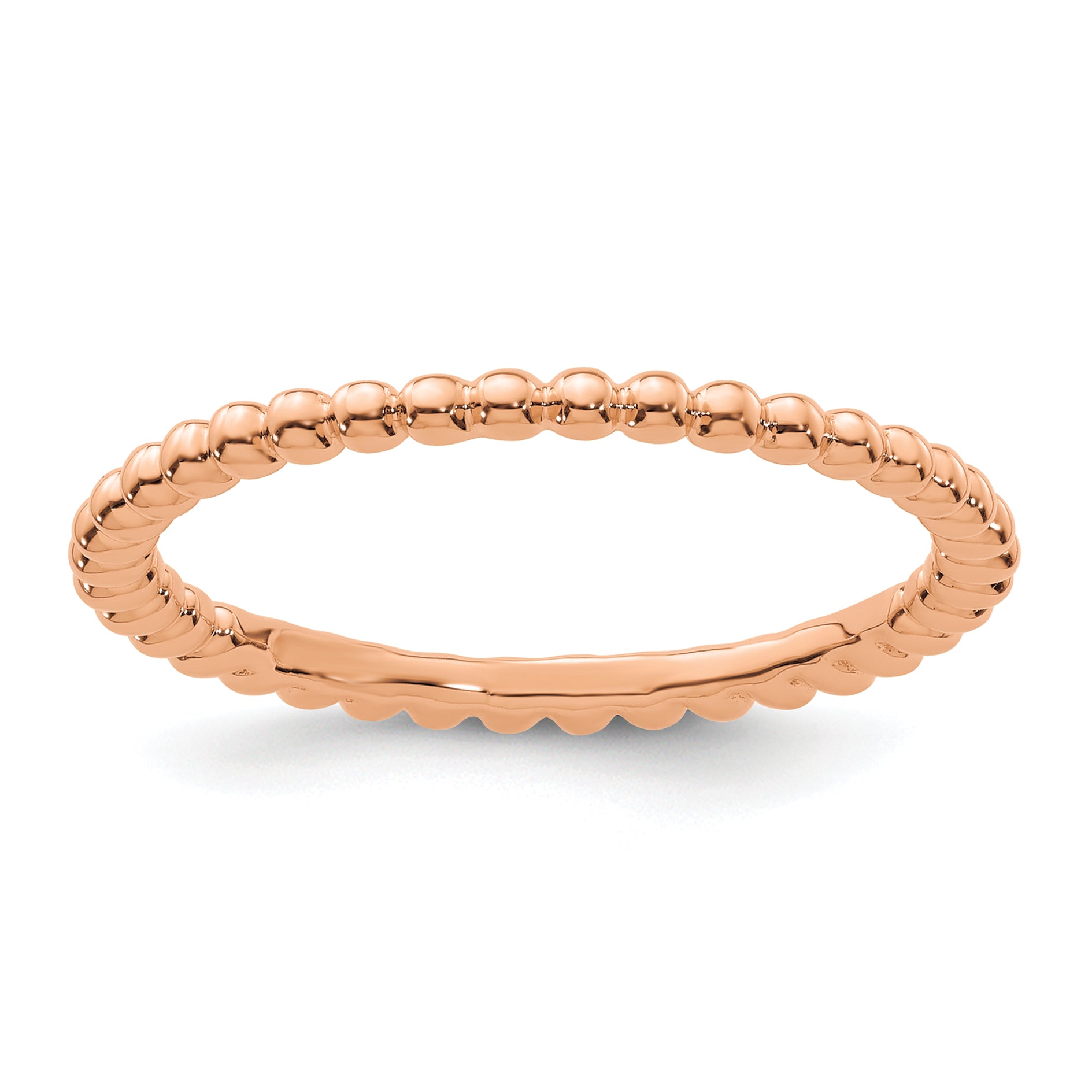 Sterling Silver Stackable Expressions Pink-plated Ring Main image
