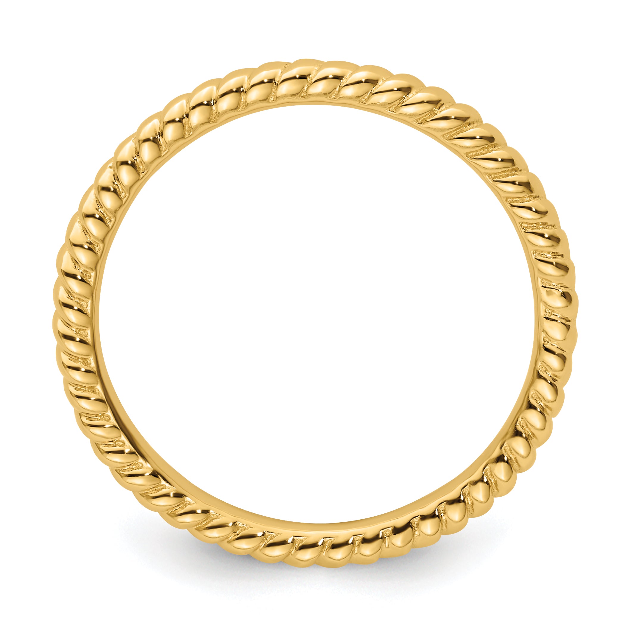 Sterling Silver Stackable Expressions Gold-plated Twisted Ring Secondary image
