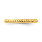 Sterling Silver Stackable Expressions Gold-plated Twisted Ring