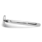 Sterling Silver Stackable Expressions Rhodium Sun/Moon Ring