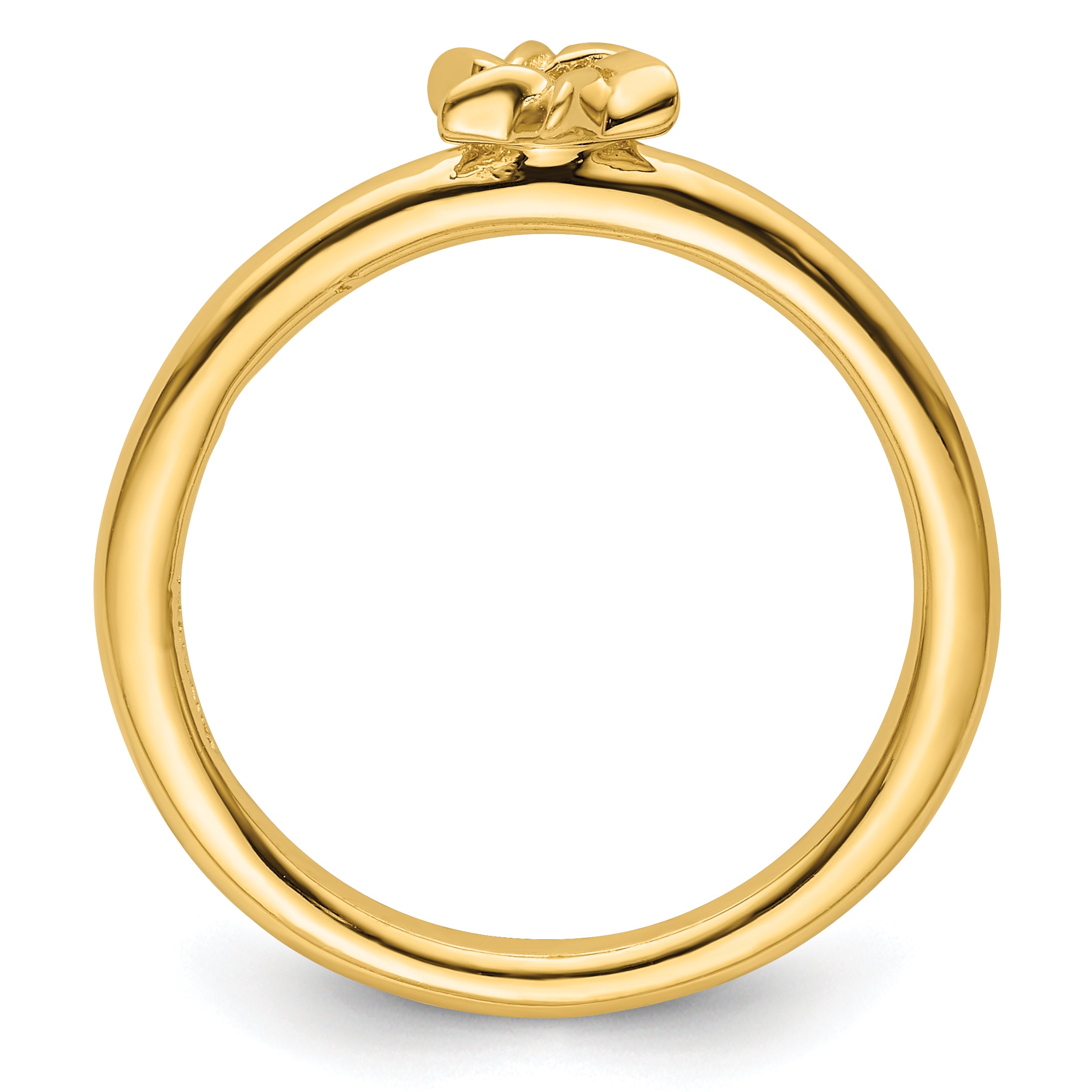 Sterling Silver Stackable Expressions Yellow-plated Star of David Ring Secondary image