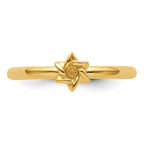 Sterling Silver Stackable Expressions Yellow-plated Star of David Ring