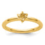 Sterling Silver Stackable Expressions Yellow-plated Star of David Ring