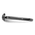 Sterling Silver Stackable Expressions Black-plated Turtle Ring