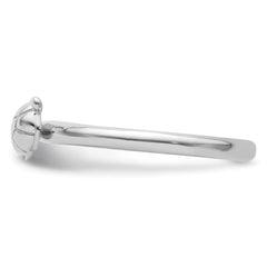 Sterling Silver Stackable Expressions Rhodium Turtle Ring