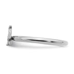 Sterling Silver Stackable Expressions Rhodium Penguin Ring