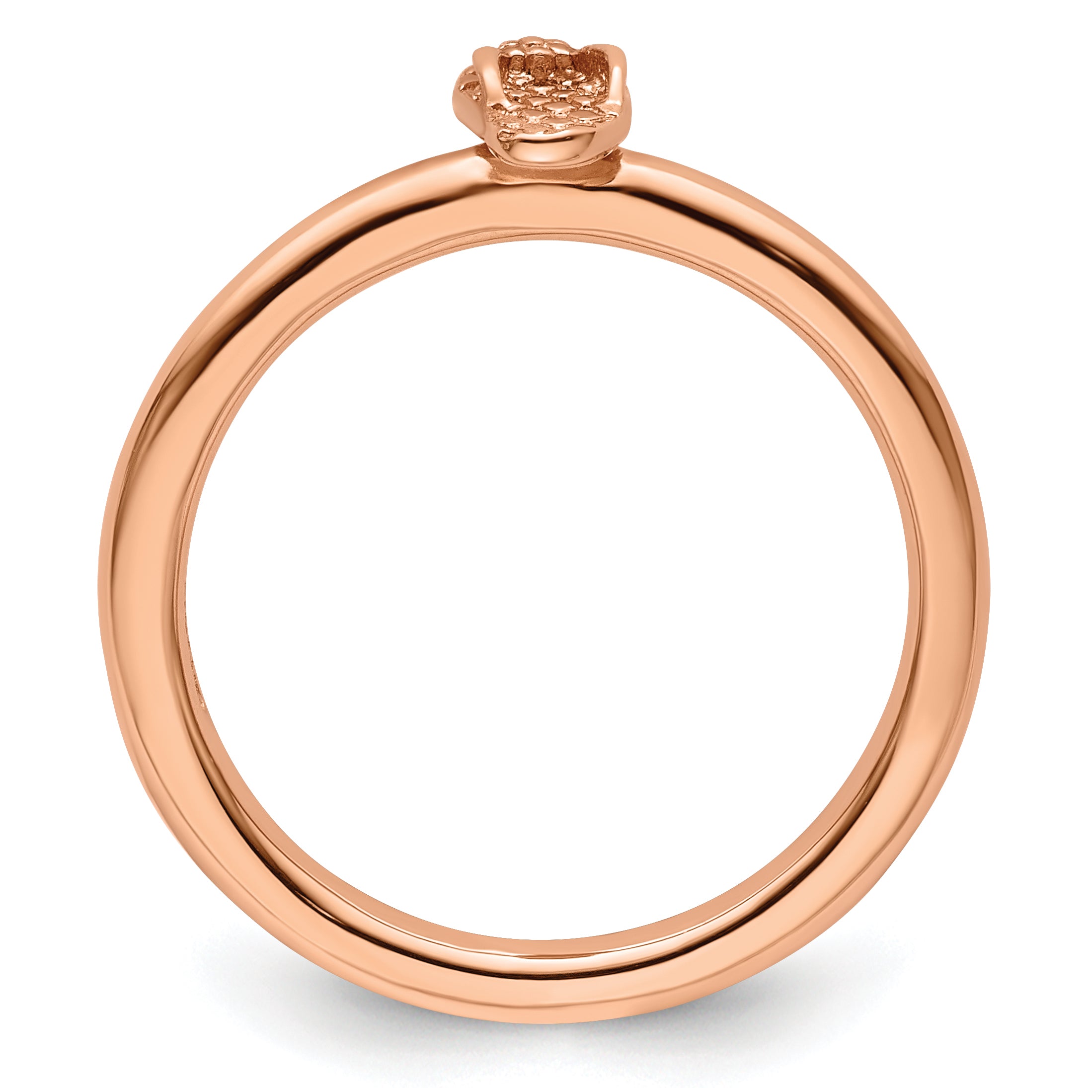 Sterling Silver Stackable Expressions Pink-plated Flip Flop Ring