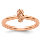 Sterling Silver Stackable Expressions Pink-plated Flip Flop Ring