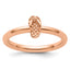 Sterling Silver Stackable Expressions Pink-plated Flip Flop Ring