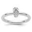 Sterling Silver Stackable Expressions Rhodium Flip Flop Ring