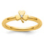 Sterling Silver Stackable Expressions Yellow-plated Dia. Clover Ring