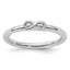 Sterling Silver Stackable Expressions Rhodium Infinity Symbol Ring