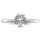 Sterling Silver Stackable Expressions Rhodium Tree Ring
