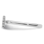 Sterling Silver Stackable Expressions Rhodium Dia. Horseshoe Ring