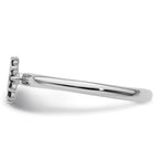 Sterling Silver Stackable Expressions Rhodium Black Dia. Horseshoe Ring