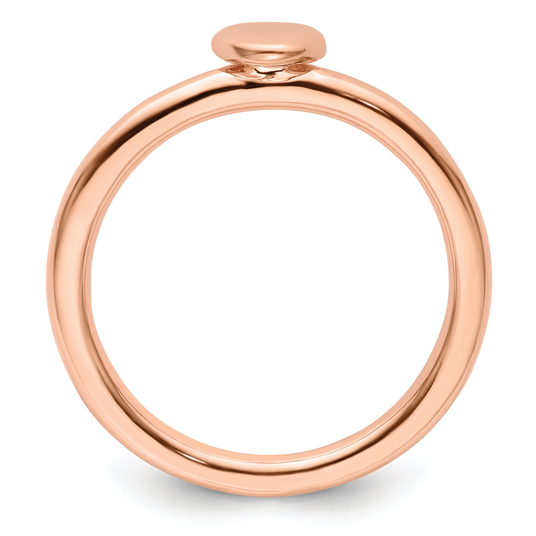 Sterling Silver Stackable Expressions Pink-plated Puffed Heart Ring Secondary image