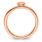 Sterling Silver Stackable Expressions Pink-plated Puffed Heart Ring