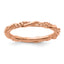 Sterling Silver Stackable Expressions Pink-plated Twist Ring