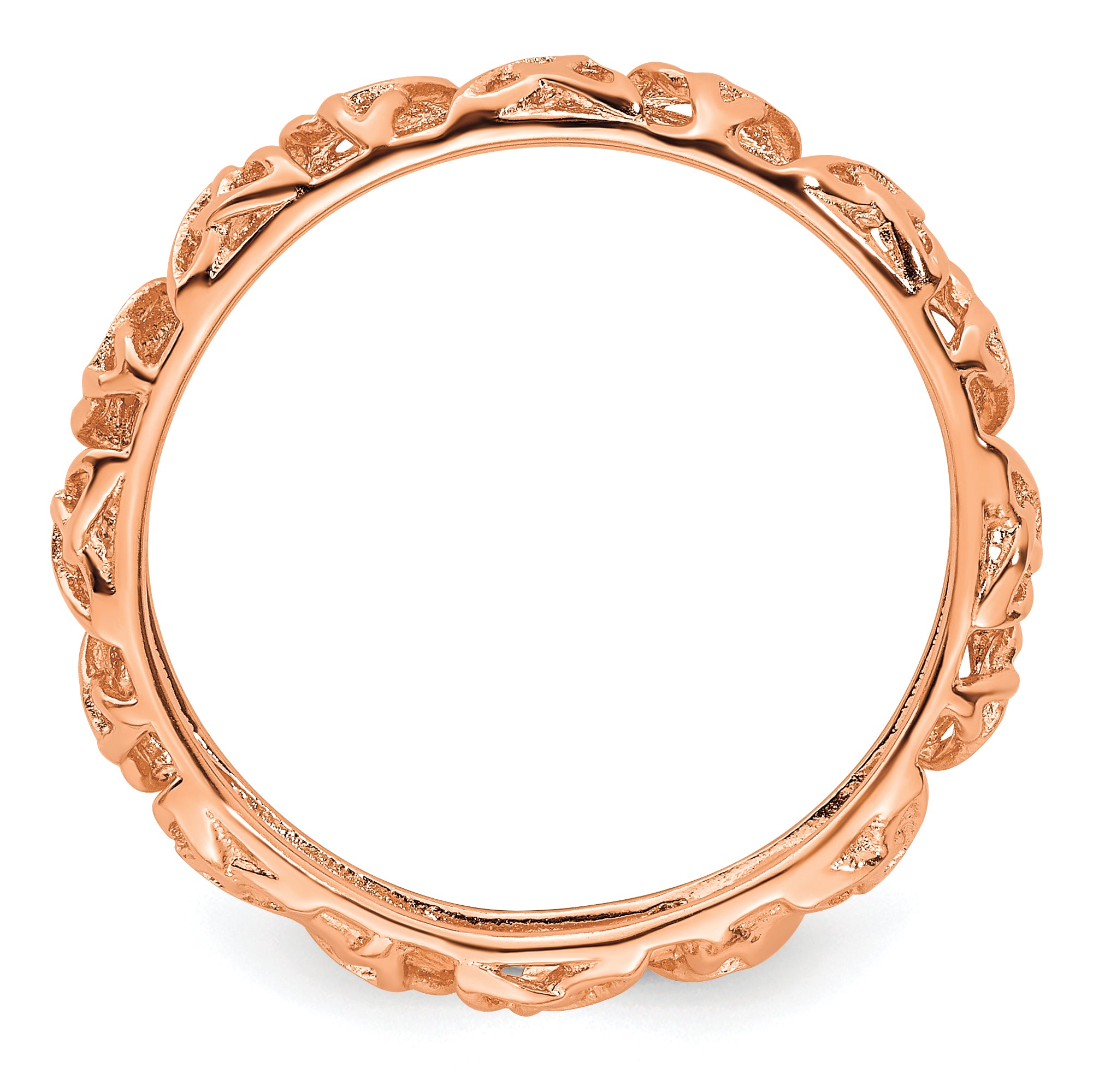 Sterling Silver Stackable Expressions Pink-plated Celtic Knot Ring Secondary image