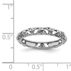 Sterling Silver Stackable Expressions Rhodium Celtic Knot Ring