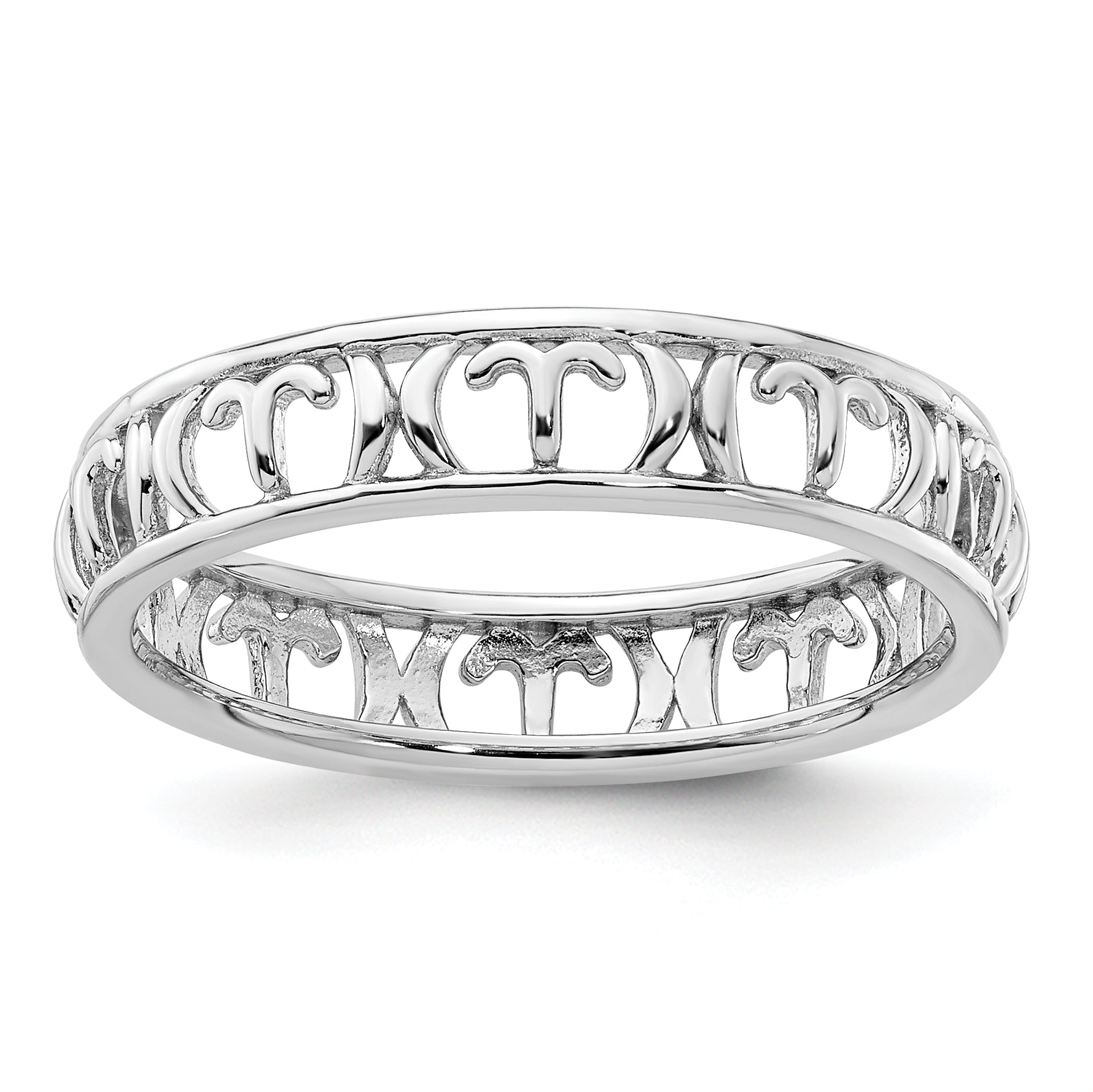 Sterling Silver Stackable Expressions Aries Zodiac Ring Main image