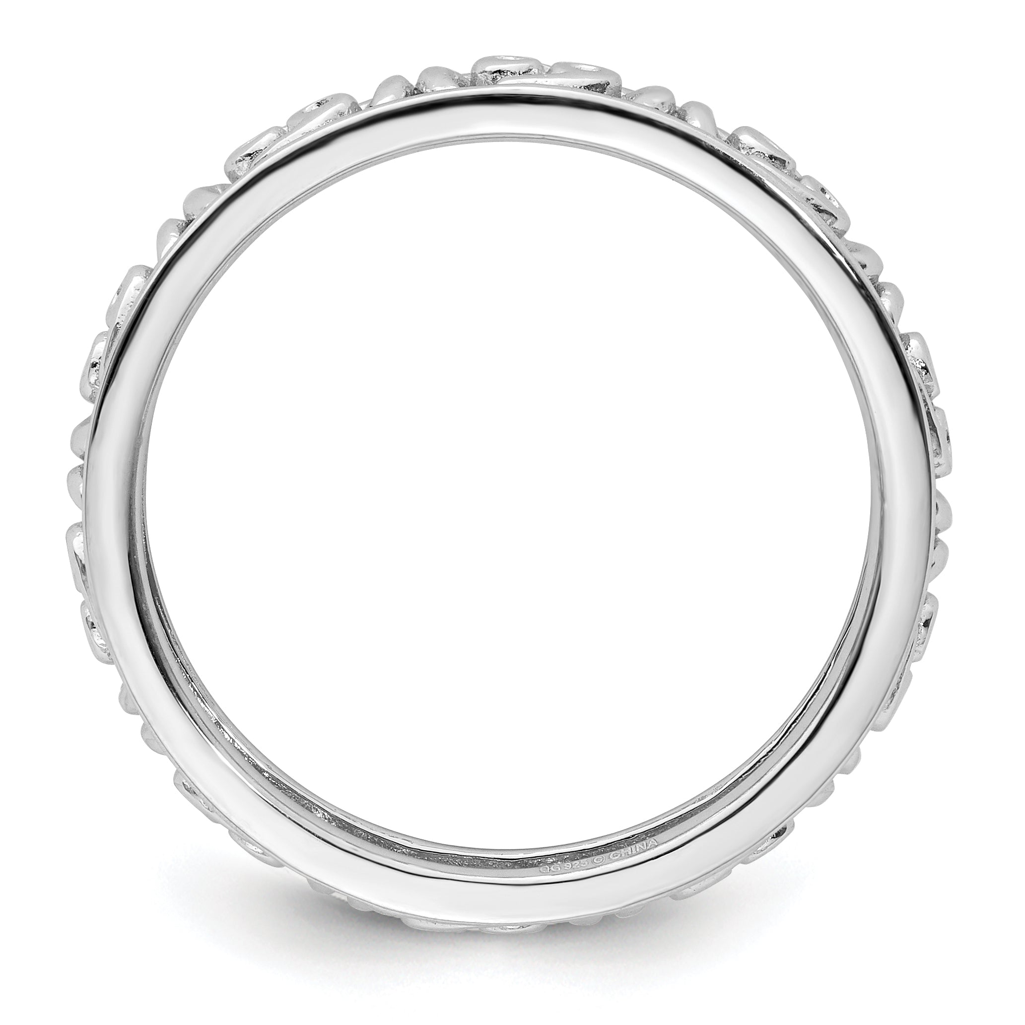 Sterling Silver Stackable Expressions Cancer Zodiac Ring Secondary image