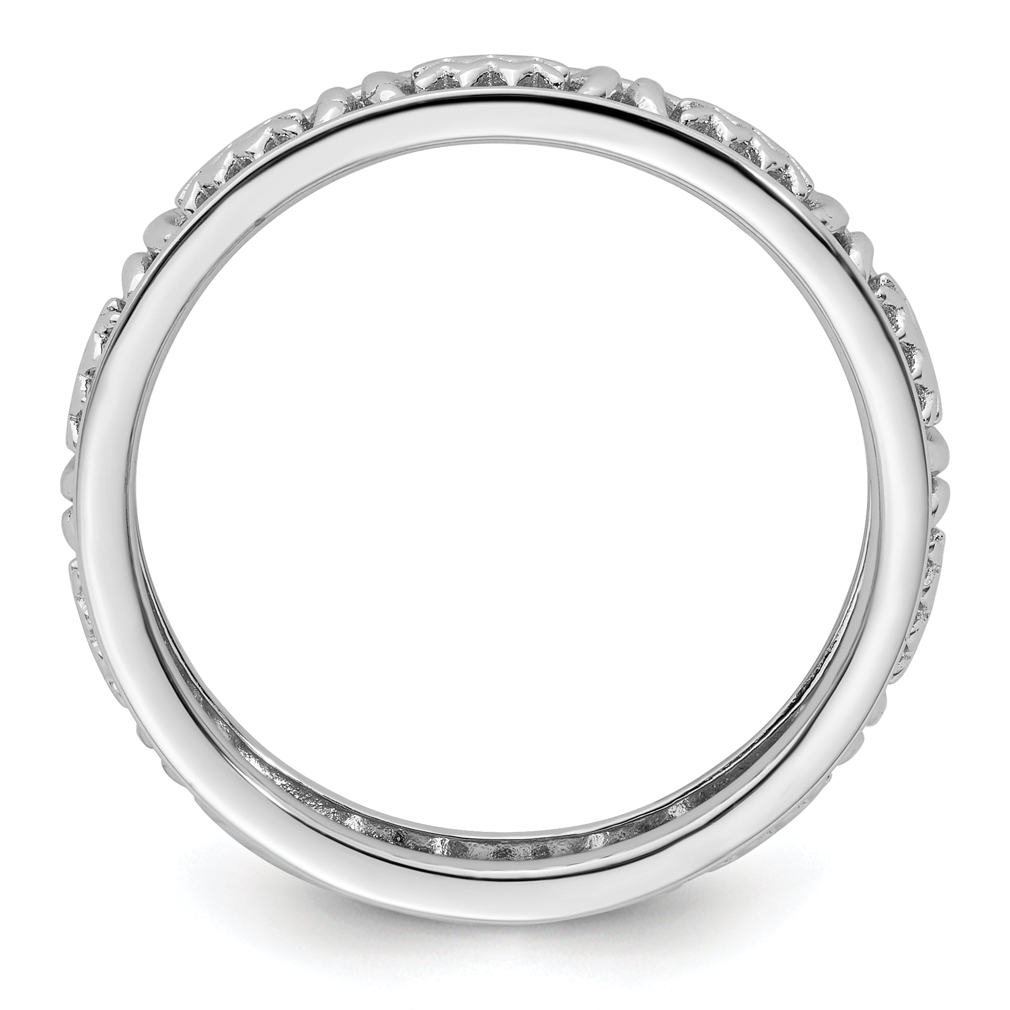 Sterling Silver Stackable Expressions Aquarius Zodiac Ring