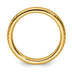 Sterling Silver Stackable Expressions Gold-plated Cable Ring