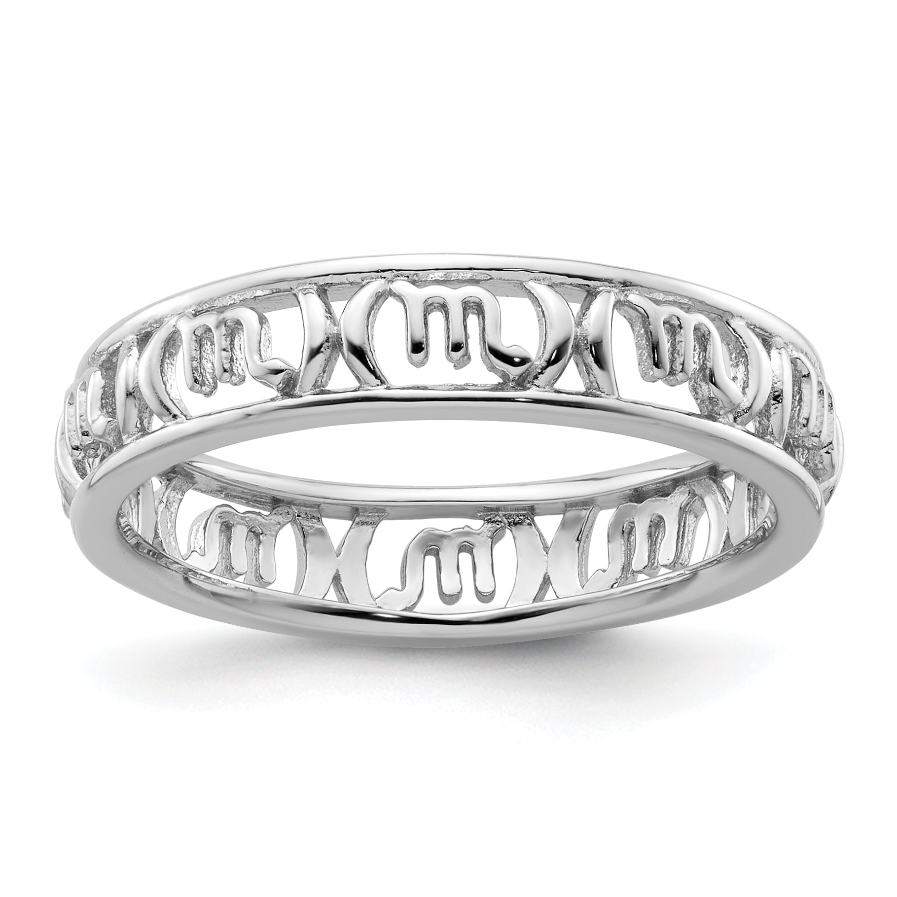 Sterling Silver Stackable Expressions Scorpio Zodiac Ring - Sophia Jewelers