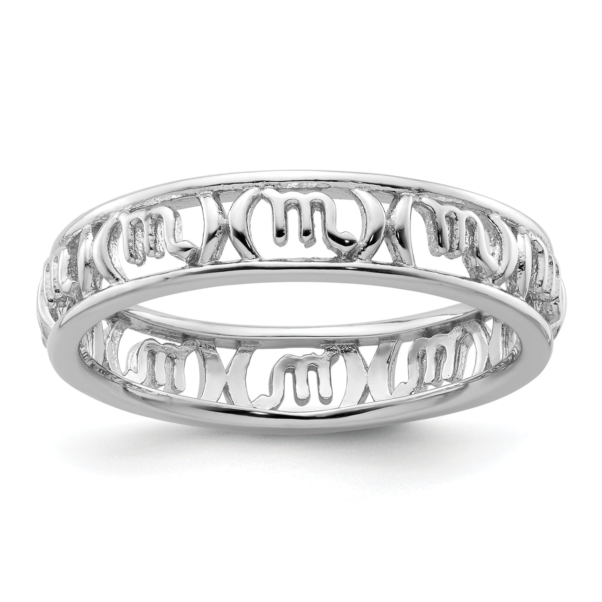 Sterling Silver Stackable Expressions Scorpio Zodiac Ring - Sophia Jewelers