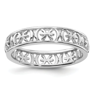 Sterling Silver Stackable Expressions Pisces Zodiac Ring
