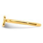 Sterling Silver Stackable Expressions Gold-plated Cross Ring