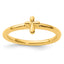 Sterling Silver Stackable Expressions Gold-plated Cross Ring