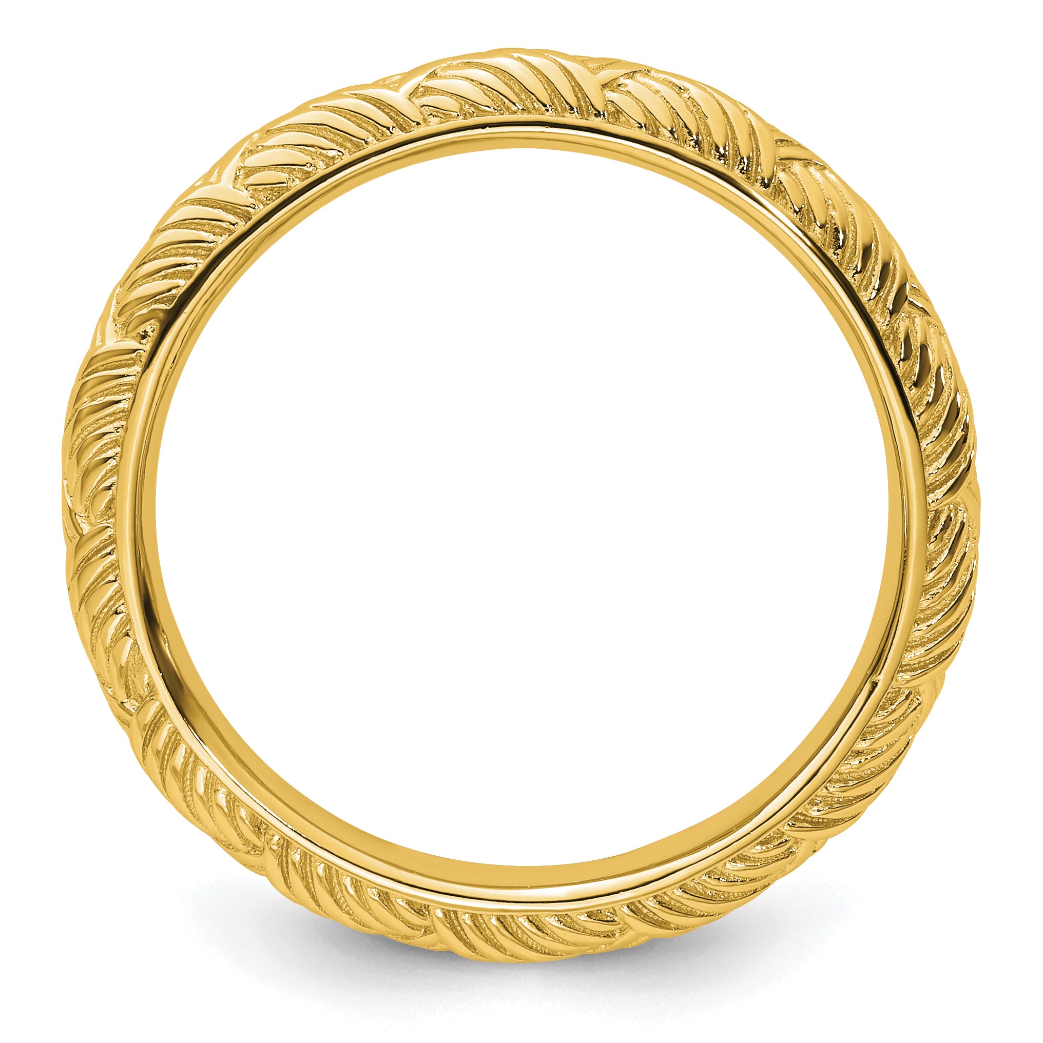 Sterling Silver Stackable Expressions Gold-plated Polished Ring