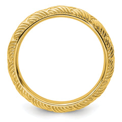 Sterling Silver Stackable Expressions Gold-plated Polished Ring