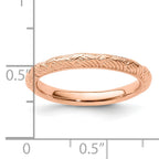 Sterling Silver Stackable Expressions Rose Gold-plated Polished Ring