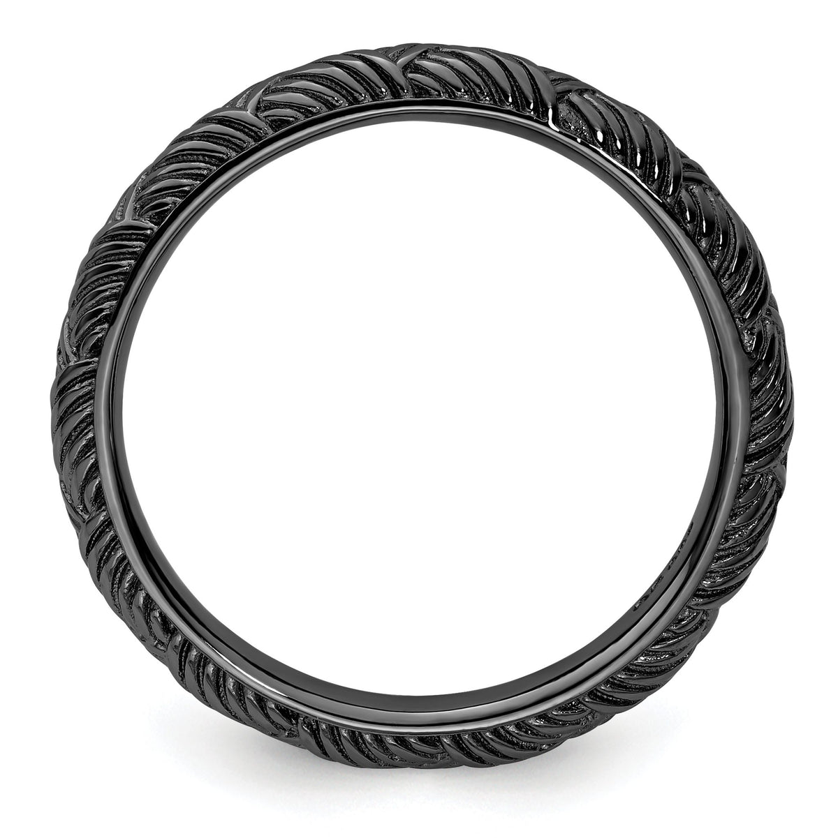 Ruthenium Stackable Ring in Sterling Silver, 2.25mm, Size 5–10 - Sophia Jewelers Main image