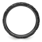 Sterling Silver Stackable Expressions Ruthenium Polished Ring