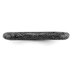 Sterling Silver Stackable Expressions Ruthenium Polished Ring