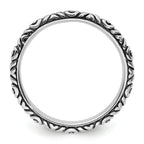 Sterling Silver Stackable Expressions Antiqued Polished Ring