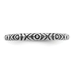 Sterling Silver Stackable Expressions Antiqued Polished Ring