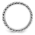Sterling Silver Stackable Expressions Antiqued Patterned Ring