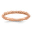 Sterling Silver Stackable Expressions Pink-plated Cable Ring