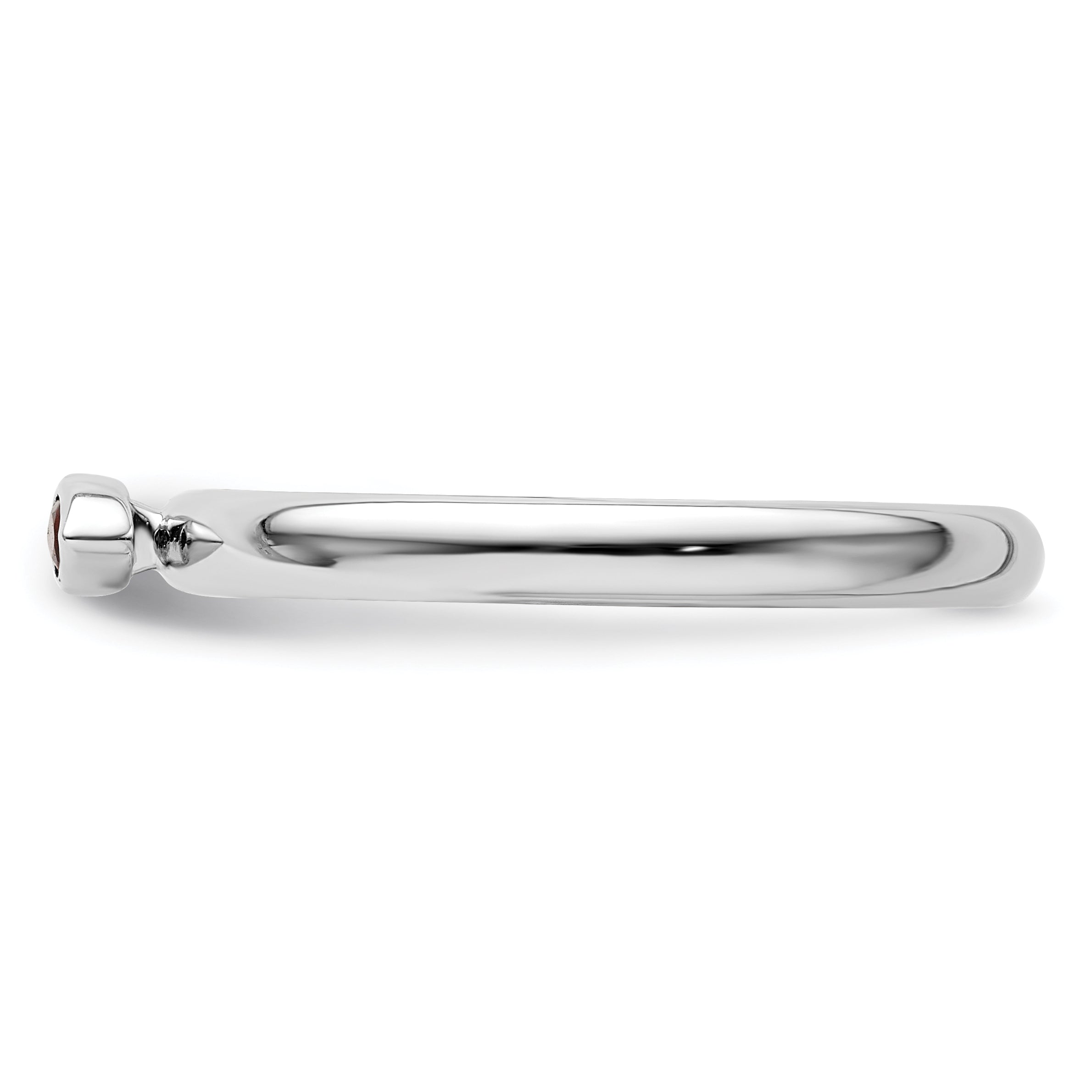 Sterling Silver Stackable Expressions Garnet Ring