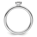 Sterling Silver Stackable Expressions White Topaz Ring