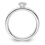 Sterling Silver Stackable Expressions Rhodium-Plated Rhodolite Garnet Ring