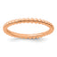 Sterling Silver Stackable Expressions Pink-plated Beaded Ring